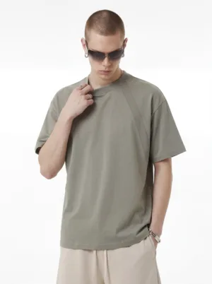 C-K1178 Essential Streetwear Panelled 235GSM 100% Cotton T-Shirt