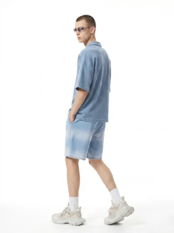 C-k1185 Diamond Textured Waffle Polo 290GSM Short Sleeve Shirt