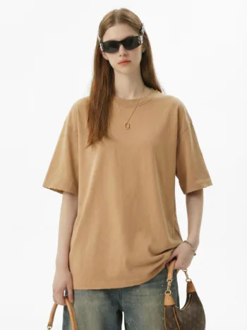 C-HL7701 Vintage Distressed Abraded Wash 305GSM T-Shirt
