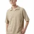 C-k1185 Diamond Textured Waffle Polo 290GSM Short Sleeve Shirt