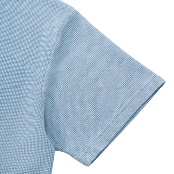 C-k1185 Diamond Textured Waffle Polo 290GSM Short Sleeve Shirt