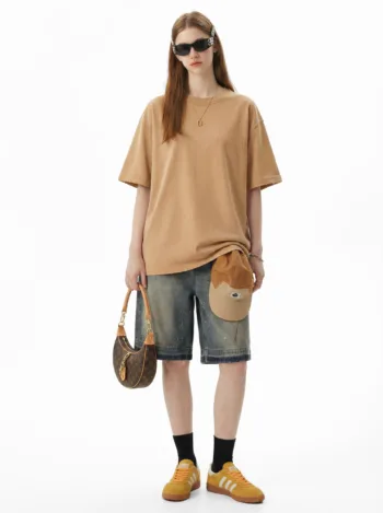 C-HL7701 Vintage Distressed Abraded Wash 305GSM T-Shirt
