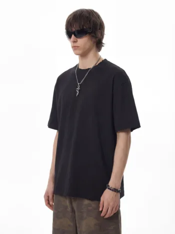 C-HL7701 Vintage Distressed Abraded Wash 305GSM T-Shirt
